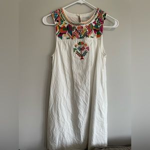 White embroidered Madewell dress